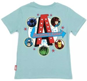 BNWT New Disney Store Marvel Avengers T-Shirt 4Y - Hulk Iron Man Widow Panther - Picture 1 of 5