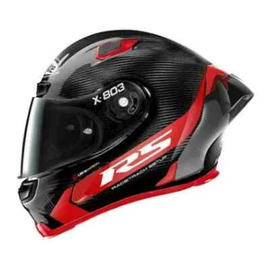 X-Lite X803 RS Red 013 Carbon HOT LAP Removable Spoiler Motorbike Helmet + Visor - Picture 1 of 4