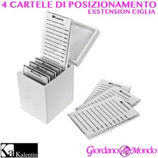 BOX 4 CARTELLE PER ORGANIZZARE POSIZIONAMENTO DELLE CIGLIA EXTENSION KALENTIN