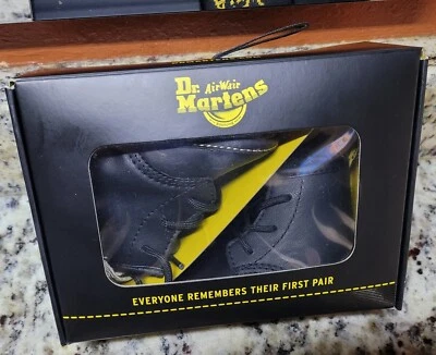 Dr. Martens Infant Booties Size 2 US   UK 1 - Black Crib Shoes 1460 Boy/Girl - Image 1 of 4