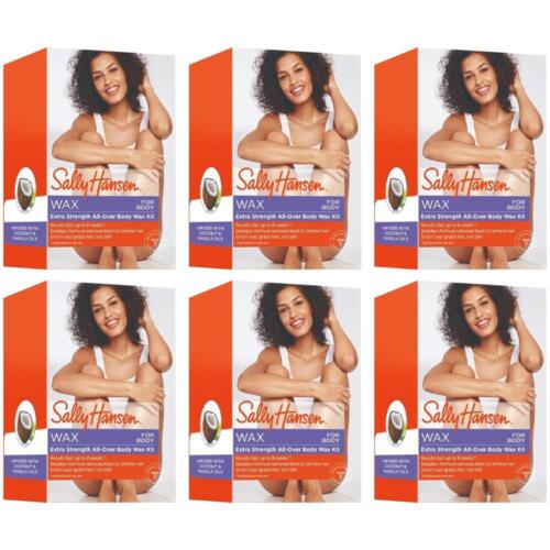 Pack of (6) New Sally Hansen All Over Body Wax Hair Removal Kit 6 Ounces