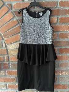 RUUM American Kids Wear Girls Dress Black Sparkles Sequin Ruffles Party Sz L 12 - Picture 1 of 5
