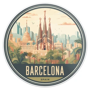 Spain Barcelona City - Car Bumper Sticker Vinyl Decal - Picture 1 of 5