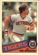 1985 Topps Tiffany Baseball Card #512 Tom Brookens