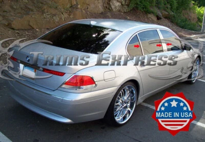 2002-2008 BMW 7 Series Sedan 6 peças acabamento de poste de pilar cromado aço inoxidável - Imagem 1 de 4