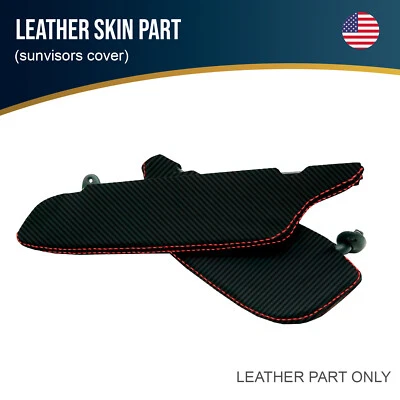 Cubierta de parasoles de carbono para Ford Mustang 1994-2004 puntada roja Foto 1 de 4