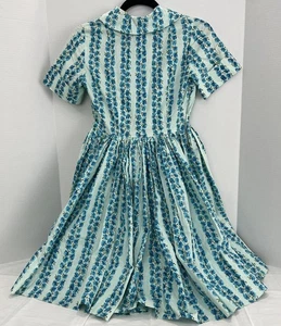 Vestido floral azul vintage años 50 - Imagen 1 de 12