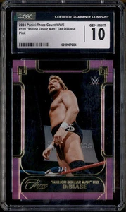 2024 Panini Three Count WWE Pink #120 Million Dollar Man Ted DiBiase /4 CGC 10 - Picture 1 of 2