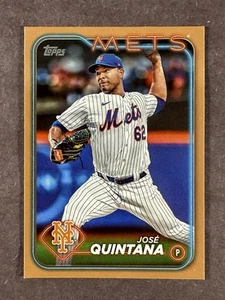 2024 Topps Series 1 - Jose Quintana Gold Parallel #/2024 New York Mets - Picture 1 of 5