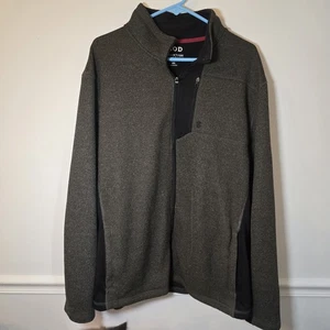 IZOD Giacca Pile Uomo Advantage Performance Elasticizzata Full Zip Nero Erica 2X - Foto 1 di 5