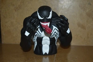 Coin Bank - Marvel Comics Spiderman Venom Statua Figura Busto PVC Money Piggy 6" - Foto 1 di 8