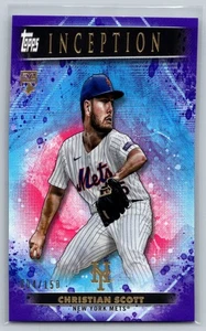 2024 Topps Inception Purple #91 Christian Scott 004/150 New York Mets - Bild 1 von 2