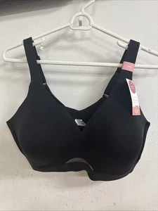 Cacique Comfort Bliss Lightly Lined No Wire Wireless Bra 40D Comfortable Black - Picture 1 of 6