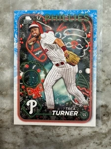 Trea Turner 2024 Topps Holiday Mega SP Short Print Santa Hat #H43 Phillies - Picture 1 of 4