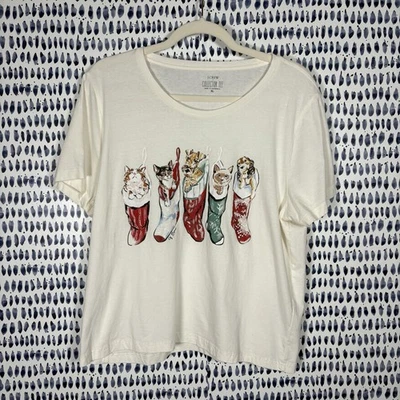 J. Camiseta Crew Collector Medias para Mascotas Camiseta Gráfica Talla XL Manga Corta #BU484 Foto 1 de 4