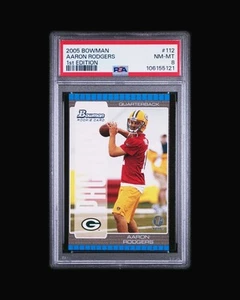 2005 Bowman #112 Aaron Rodgers- 1st Edition Rookie 🔥PSA 8 🔥 POP 21 Packers - Picture 1 of 7