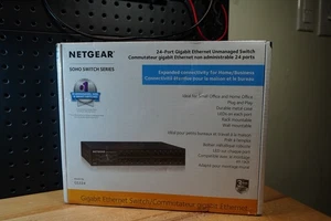 (i) NETGEAR GS324 24 Port Unmanaged Gigabit Ethernet Switch - Black - Picture 1 of 4