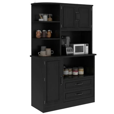Gabinete de despensa de cocina 64" H con toma de corriente Gabinete de almacenamiento de cocina Foto 1 de 4