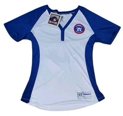 Camiseta sin mangas grande MLB colección Cooperstown de los Chicago Cubs Majestic para mujer nueva Foto 1 de 4