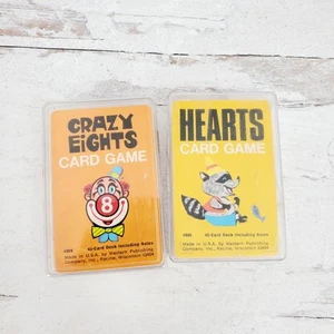 Vintage Western Publishing Crazy Eights & Hearts Playing Card Games - Picture 1 of 7
