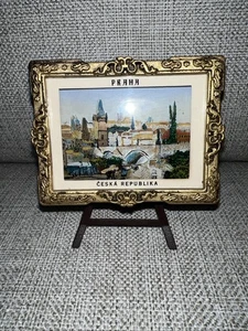 "Praha Ceska Republika imagen 3D marco sobre soporte miniatura 2,5"" X 3,5""" - Imagen 1 de 4