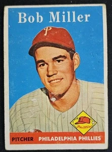 1958 Topps #326 Bob Miller Philadelphia Phillies - PR - Picture 1 of 2