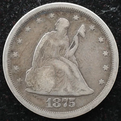 KAPPYSCOINS  GF361 1875S VG  VERY GOOD  TWENTY CENT PIECE - Image 1 of 2