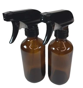 2 Vivaplex Amber Glass 8oz Spray Bottles Essential Oil Atomiser Aromatherapy - Picture 1 of 4