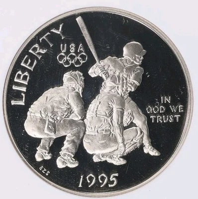 1995-S XXVI Olympiad Baseball Clad Half Dollar NGC Proof-70 UC - Image 1 of 3