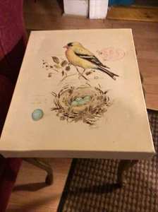 Schöner vergoldeter Singvogel auf Leinwand über Bord von Chad Barrett - Bild 1 von 9