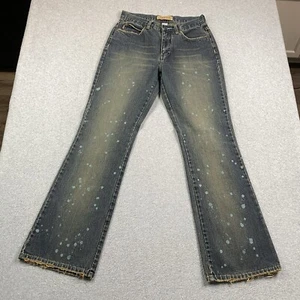 VINTAGE Enyce Jeans Womens 30x32 Bootcut Splatter Distressed Cotton Denim Y2K - Picture 1 of 19