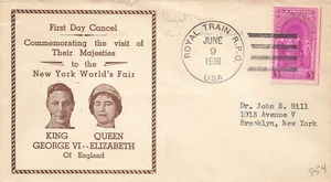   Primo giorno King George & Queen Elizabeth Royal Train R.P.O. Fiera Mondiale NY - Foto 1 di 2