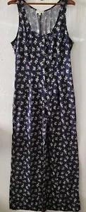 Bella Ella Botique Boho Blumenmuster weites Bein ärmellos Strampler Gr. Large - Bild 1 von 7