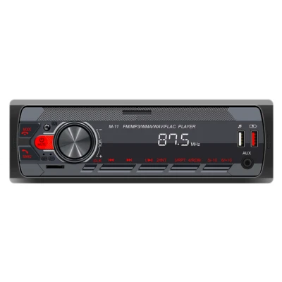 1 Din Fixed Panel Colorful Lights Car Radio Stereo Receiver Usb Aux TF BT FM Mp3 - Image 1 of 4