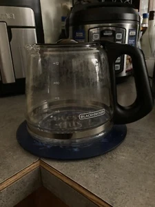 Carafe Black & Decker Coffee Pot 12 Cup Glass Replacement Decanter Black - Picture 1 of 1