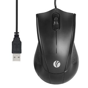Wired USB Mouse with 6-Foot Cord & 1200 DPI Right or Left Hand Use for Work Stu