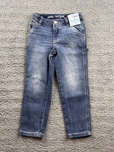 Cat & Jack Girl's Size 4 High Rise Ankle Straight Jeans Medium Wash - Picture 1 of 6