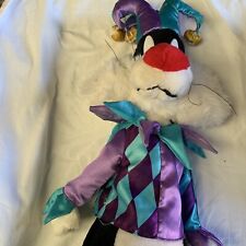 Vintage  LargeLooney Tunes Sylvester The Cat Jester Harlequin 56cms Plush 1997 ?