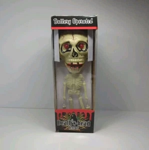De colección Cabeza de la Muerte Terror Batt Operado Halloween Decoración Raro Coleccionable A - Imagen 1 de 13