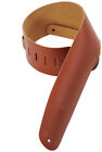 Levy's M4 XL Extra Long Leather Bass Guitar Strap 3 1/2" Walnut - NEW!