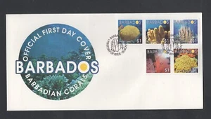 Barbados #1071a-e (2004 Corals set) on unaddressed PO cachet FDC - Picture 1 of 1