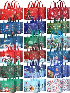 36 Pcs Christmas Tote Bags Reusable Gift Bag Large Christmas Bags with Handle... - Picture 1 of 7