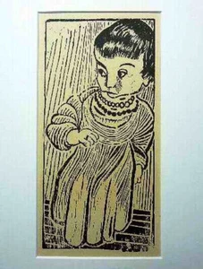 Otto PANKOK - Zigeunerkind - Holzschnitt unter Passpartout - Picture 1 of 1