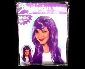 NEW women's LONG PURPLE GLAMOROUS WIG Halloween costume Katy Perry NIP NWT - Picture 1 of 4