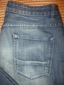 Saks Fifth Avenue Straight Leg Stretch Men's Jeans Dark Blue Size 32 x 33 Mint - Picture 1 of 6