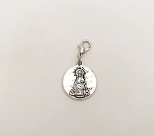 Virgen de los Desamparados medalla plateada redonda nuevo hombre mujer niño - Imagen 1 de 2