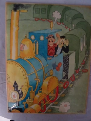 PLAQUE EMAILLEE - DUBOUT - TRAIN de DUBOUT - - Photo 1/4