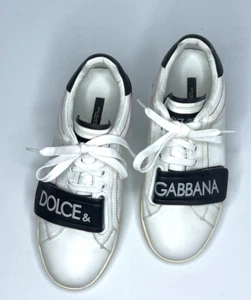 Dolce & Gabbana Damen Sneaker weiß Portofino Gr. US8 EU38 Schnürer - Bild 1 von 12