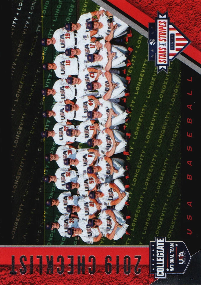 2019 USA Baseball Stars and Stripes Longevity Baseball Card Pick - Image 1 of 1