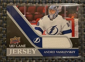 ANDREI VASILEVSKIY 2020-21 UPPER DECK UD GAME JERSEY #GJ-AV, TAMPA BAY LIGHTNING - Picture 1 of 2